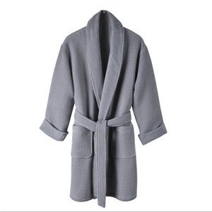 NWT Hotel Collection Waffle Robe - Gray S/M - Great gift!